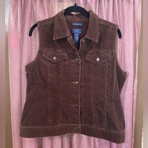 Vintage Brown Corduroy Vest